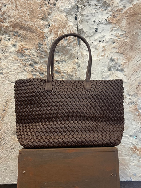 SHOPPER TRENZADO MARRÓN