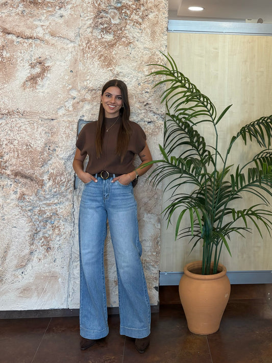 JEANS WIDE LEG DENIM