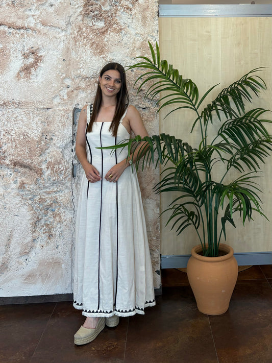 VESTIDO LARGO BORDADOS ÉTNICOS
