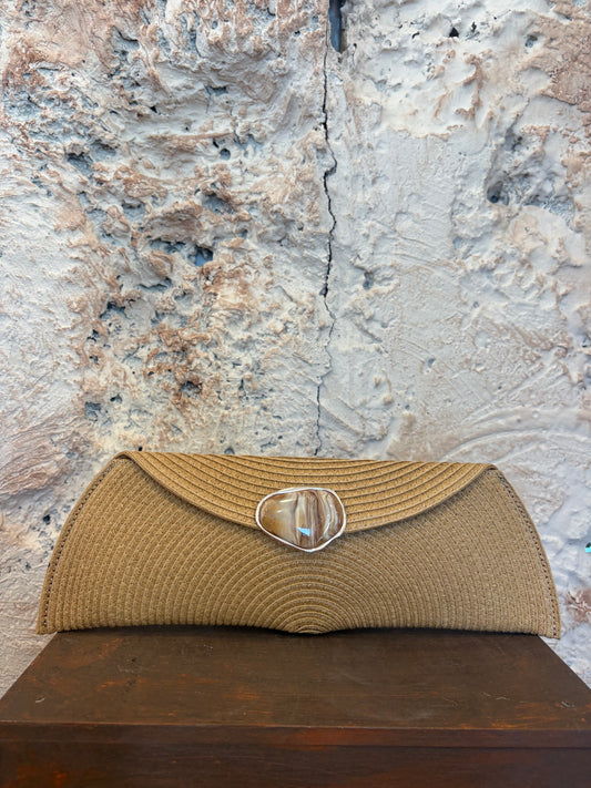 CARTERA DE MANO  RAFIA DETALLE CIERRE