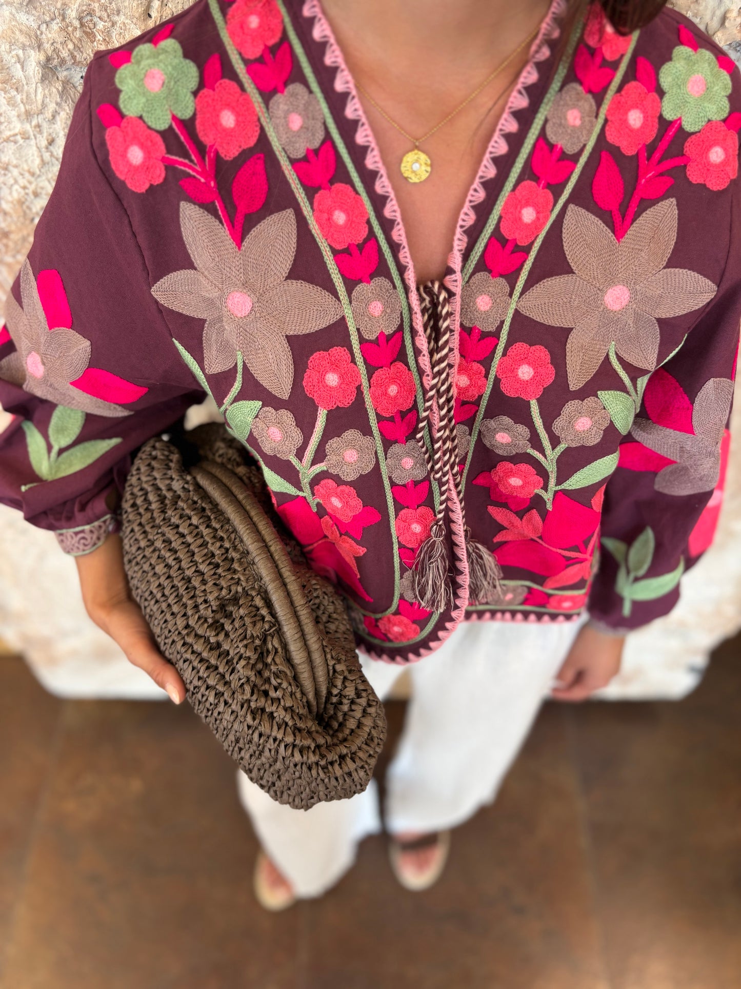 KIMONO ESTAMPADO MORADO