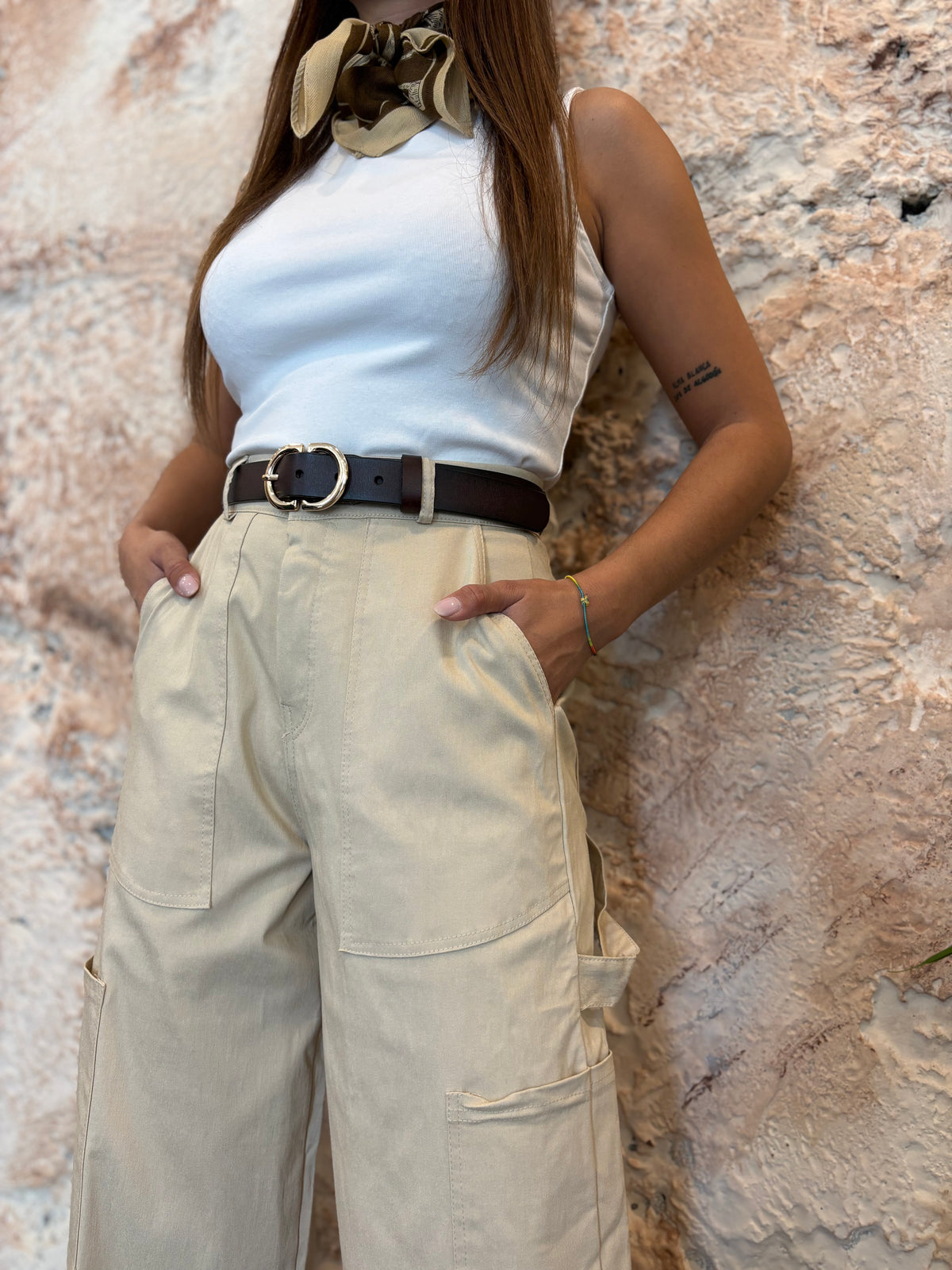 PANTALÓN CARGO BEIGE
