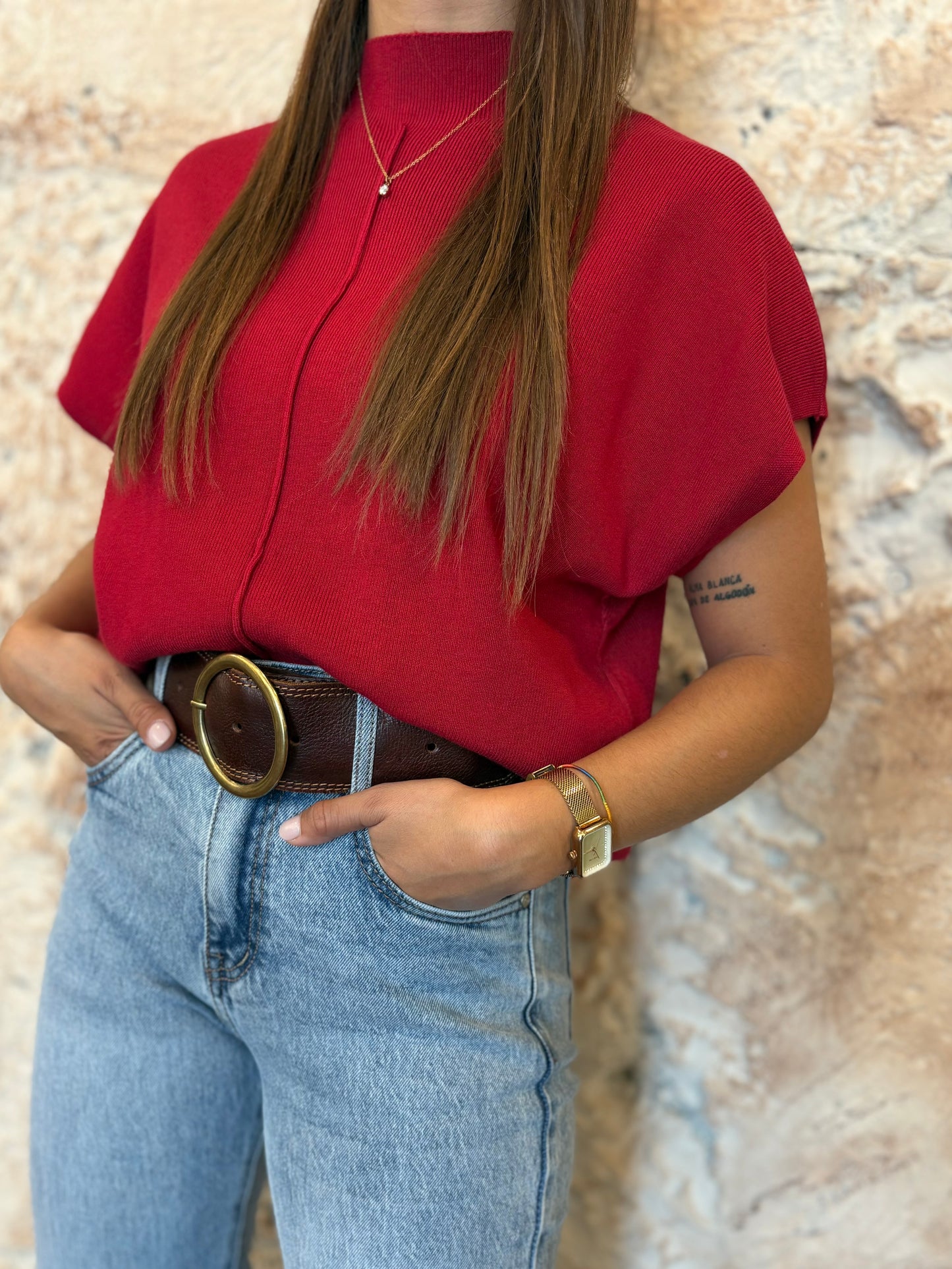 CHALECO LINEA FRONTAL ROJO