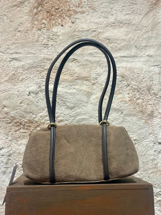 MINI BOLSO HOMBRO DETALLE ASA PIEL TAUPE