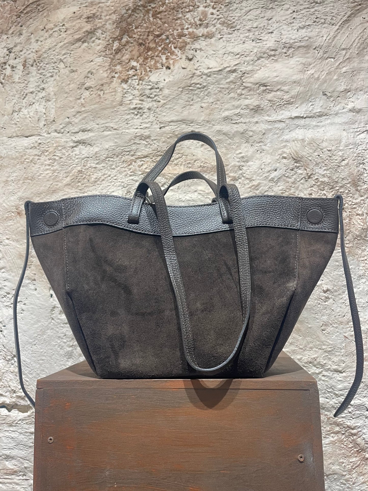 BOLSO SHOPPER PIEL MARRÓN