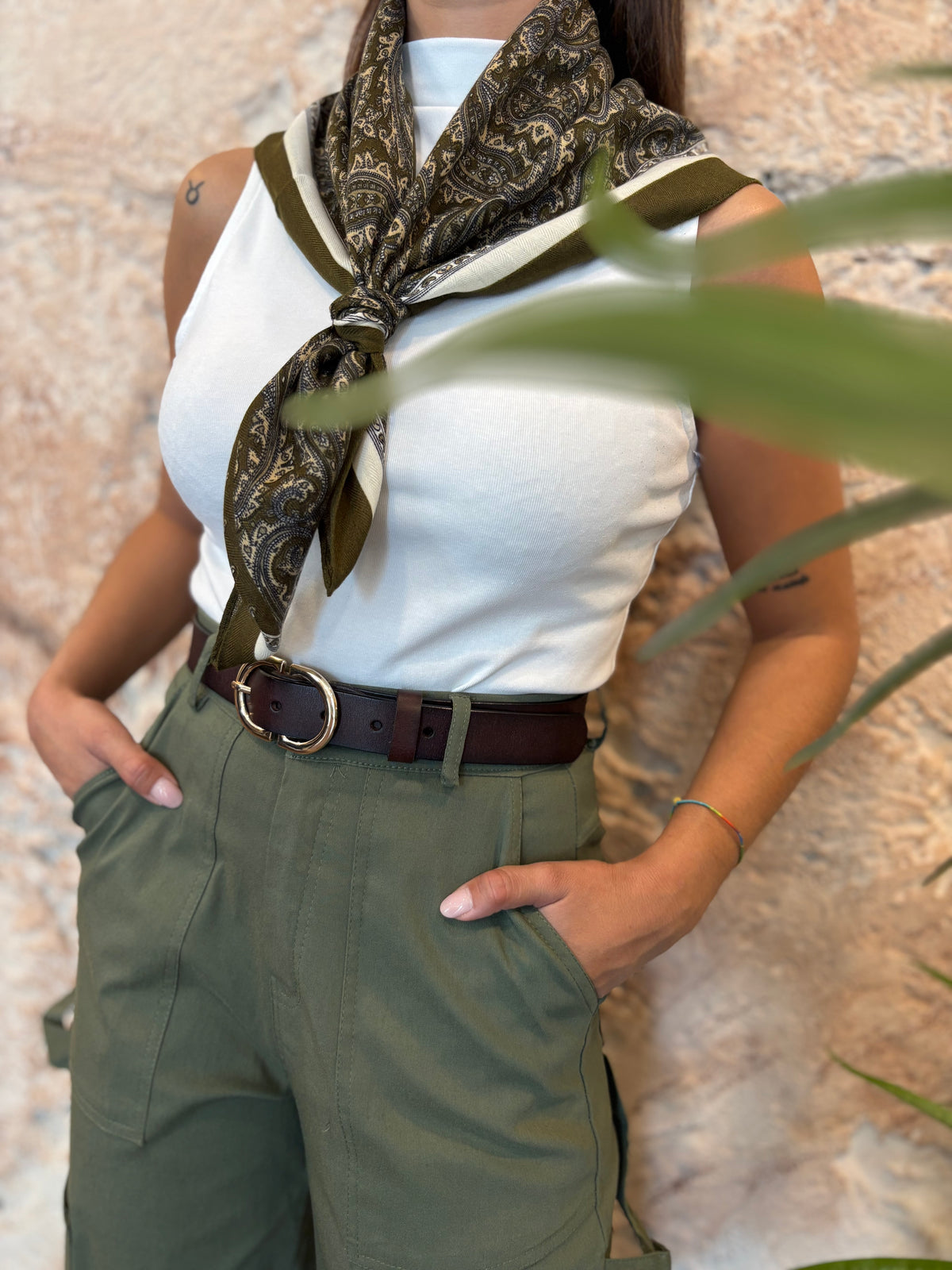 PANTALÓN CARGO VERDE KAKI