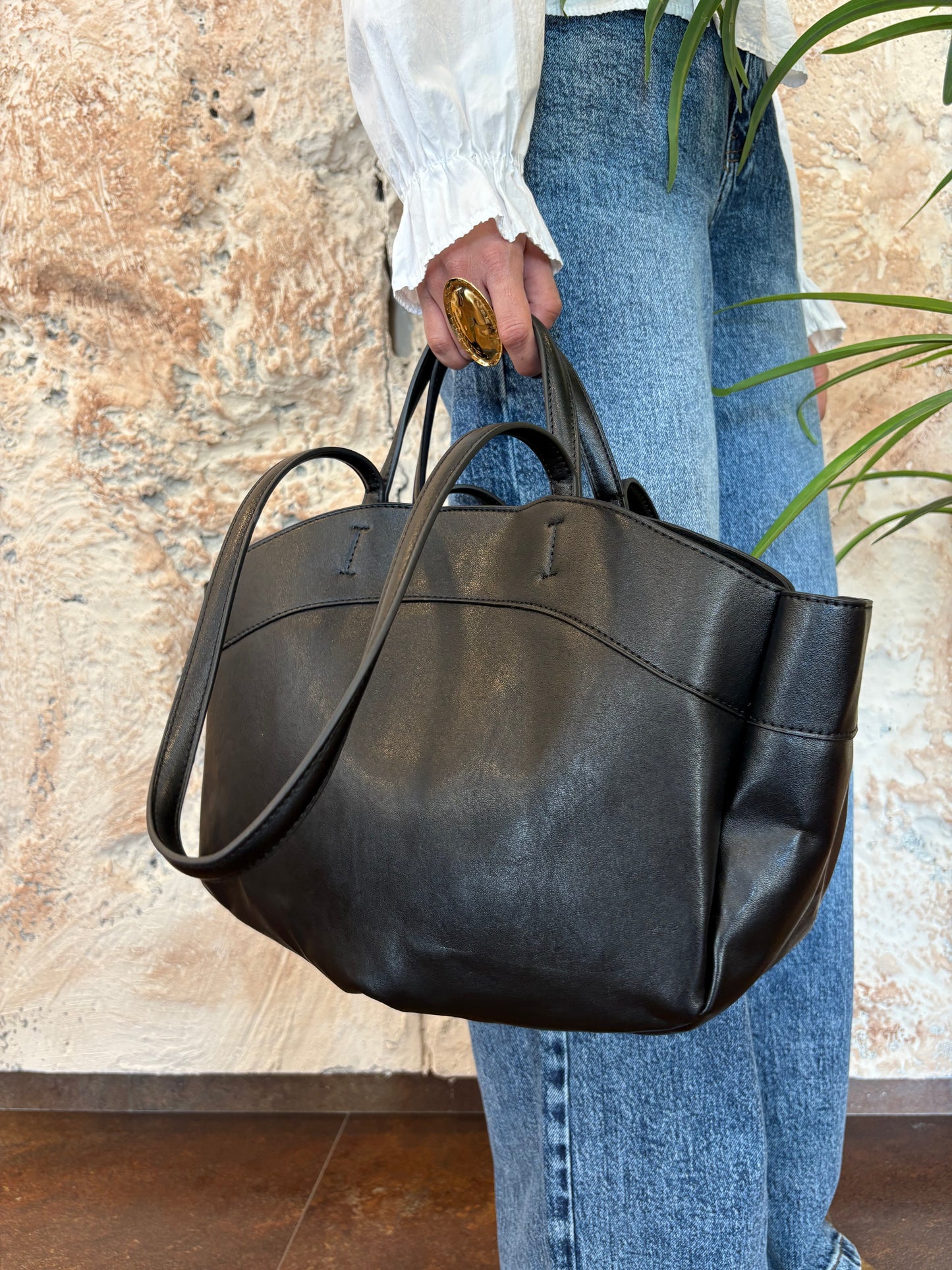 BOLSO MINI SHOPPER NEGRO