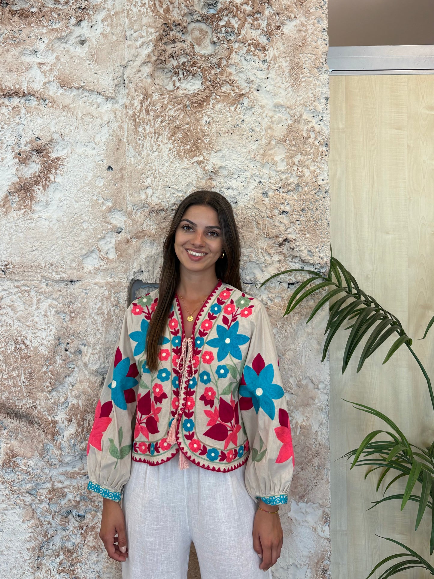 KIMONO ESTAMPADO BEIGE