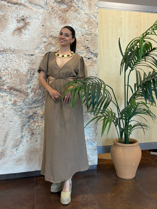 VESTIDO ESTRUCTURA CAMEL