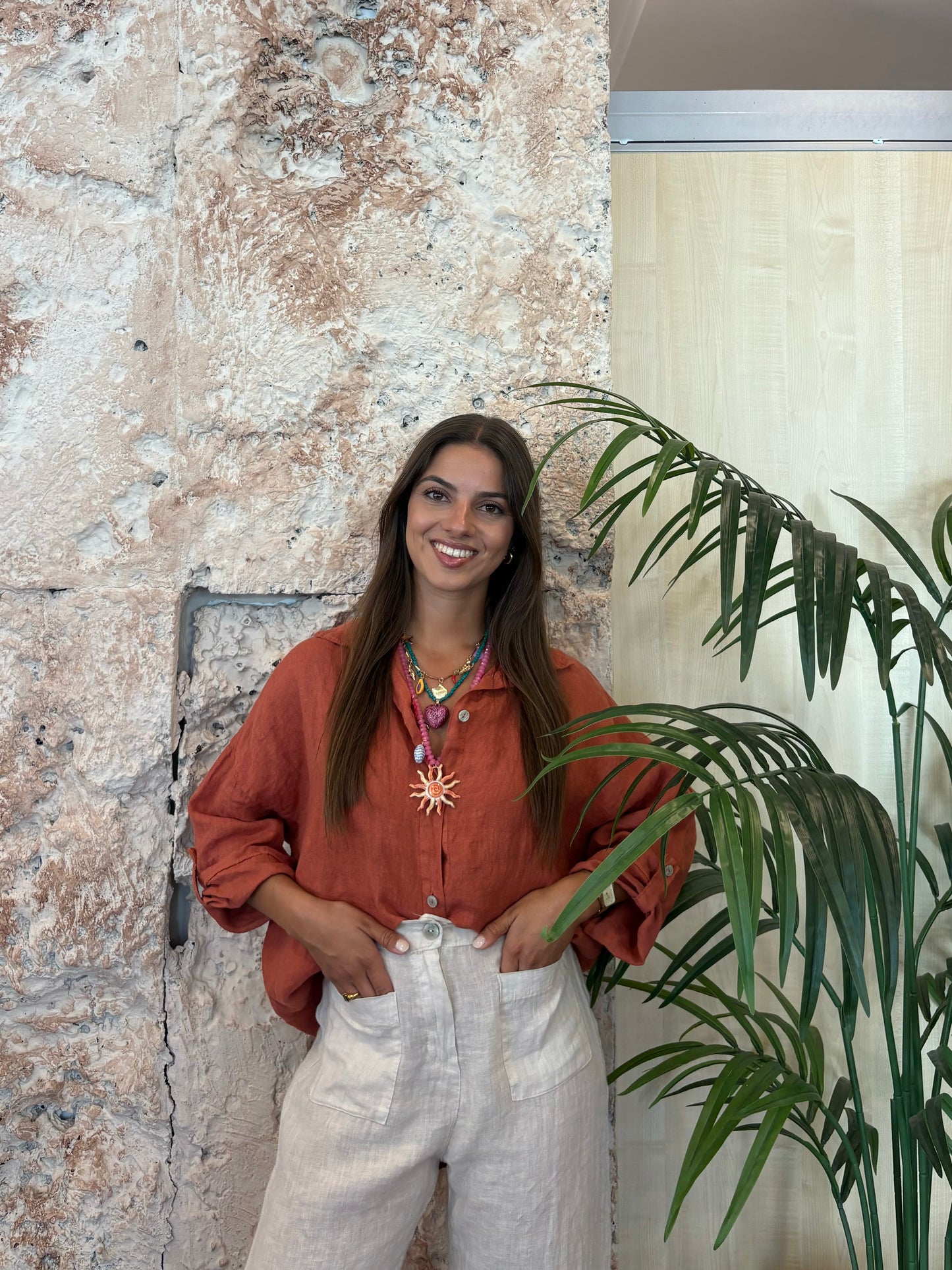 CAMISA LINO TEJA