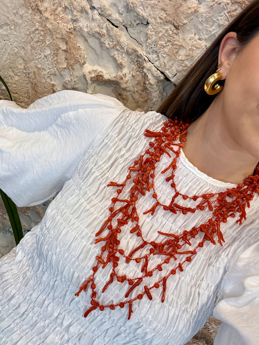 COLLAR CORALES NARANJA