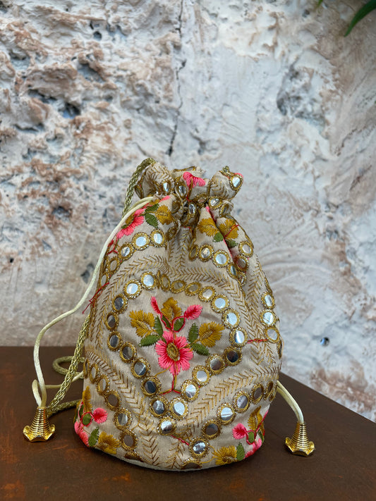 BOMBONERA BEIGE FLORAL