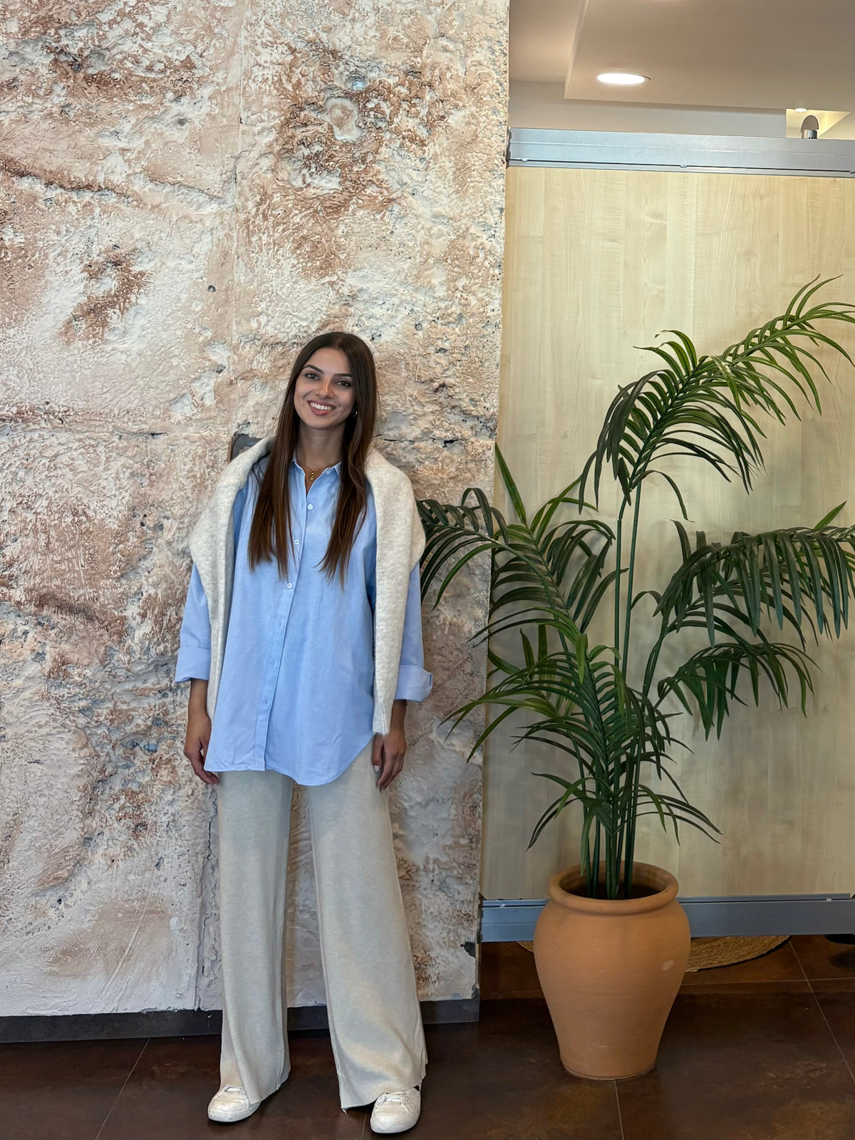 PANTALÓN PUNTO BEIGE