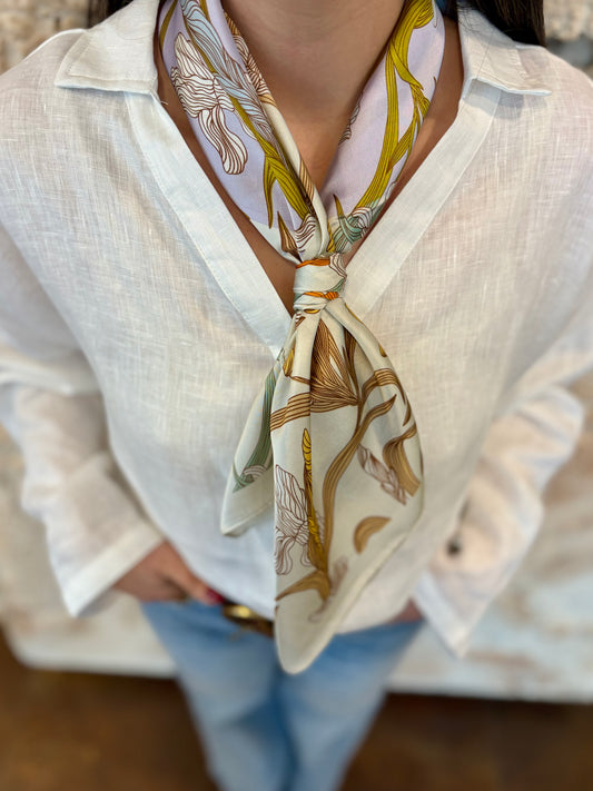 PAÑUELO CUELLO ESTAMPADO MALVA