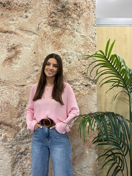 JERSEY HILO OVERSIZE ROSA