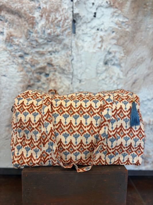 BOLSO VIAJE ESTAMPADO TEJA