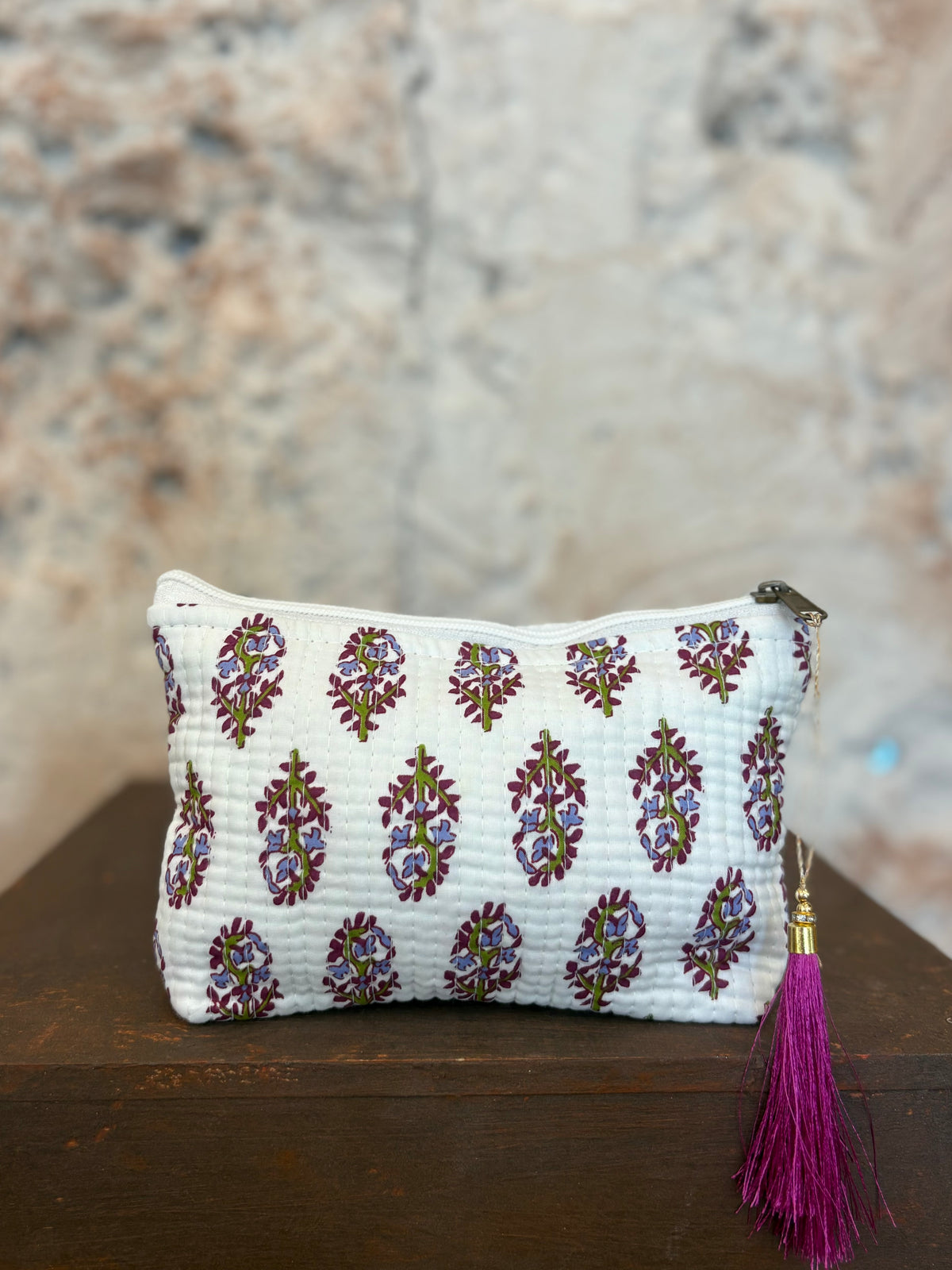 NECESER ESTAMPADO BLANCO - BUGANVILLA