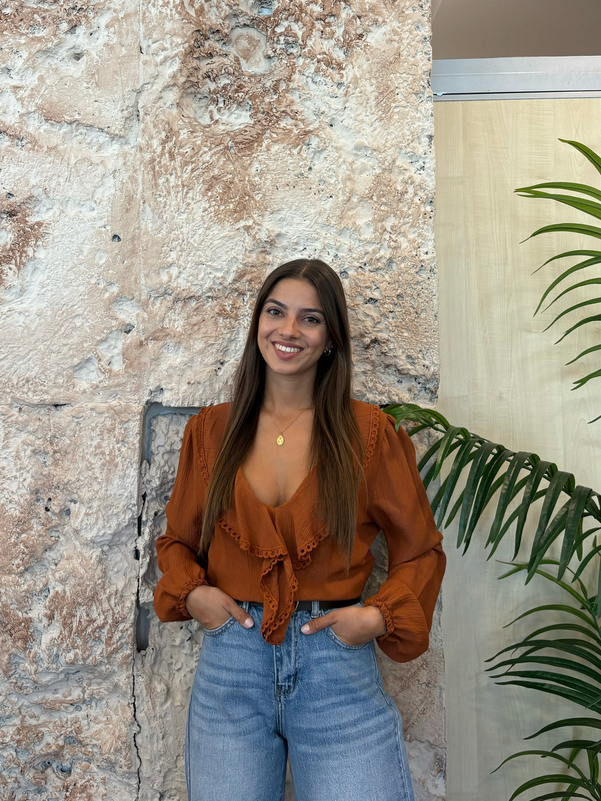 BLUSA CHORRERA GLITTER CALDERA