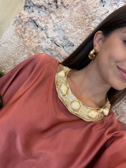 MAXI CHOCKER PIEDRAS BEIGE