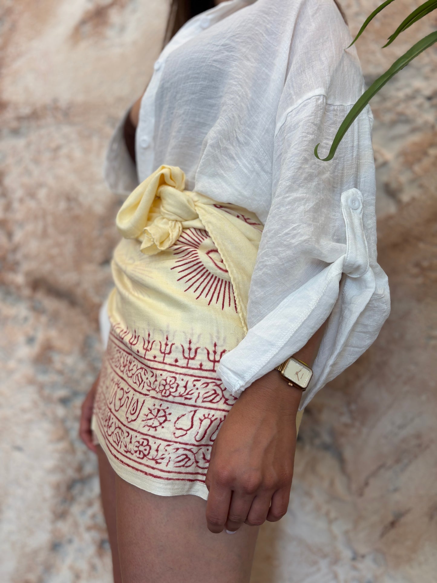 PAREO ESTAMPADO MANTEQUILLA