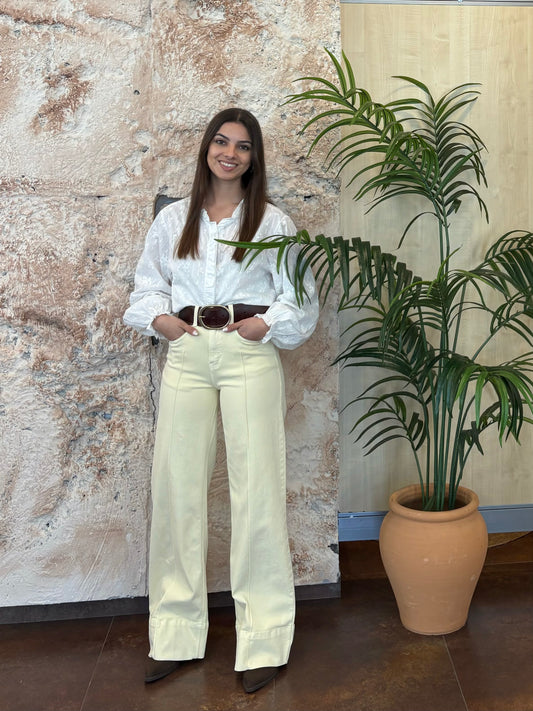 JEANS RECTO AMARILLO PASTEL