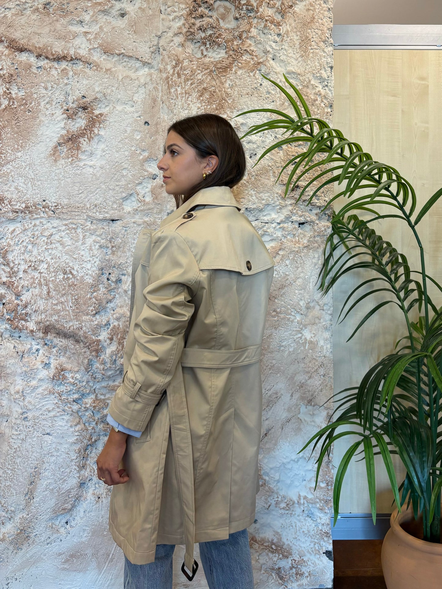 GABARDINA MIDI BEIGE