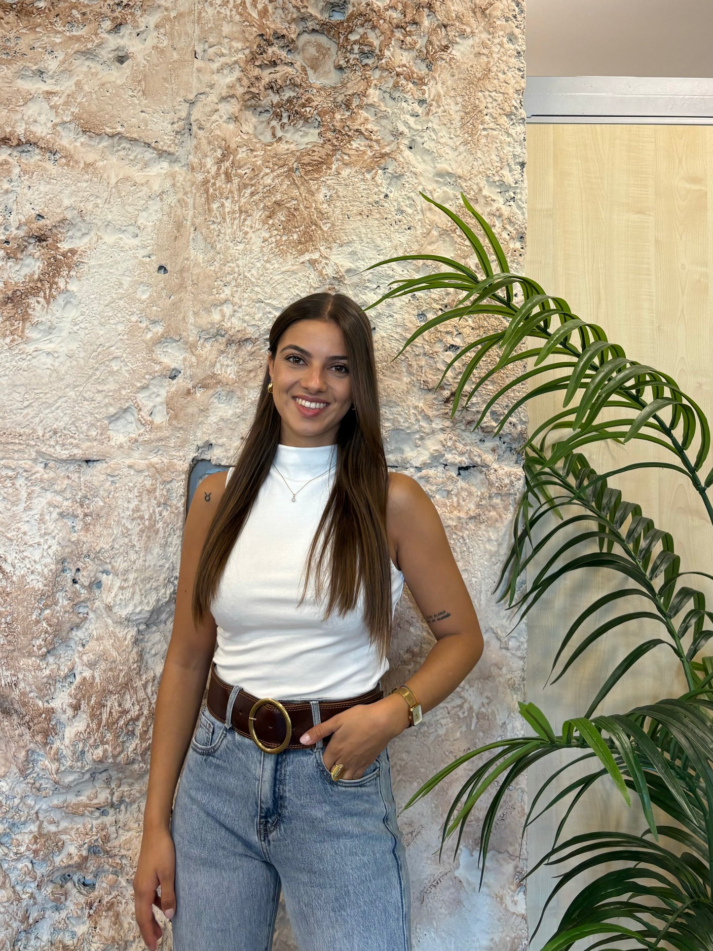 TOP CUELLO PERKINS BLANCO