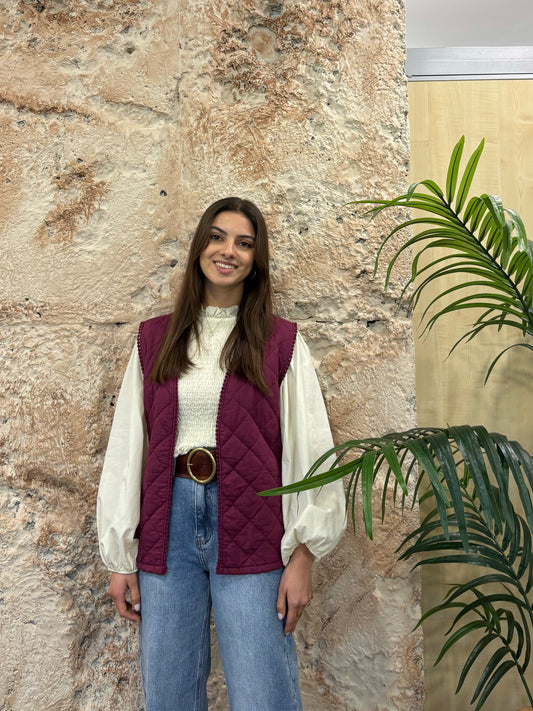 CHALECO ACOLCHADO PUNTILLA BUGANVILLA