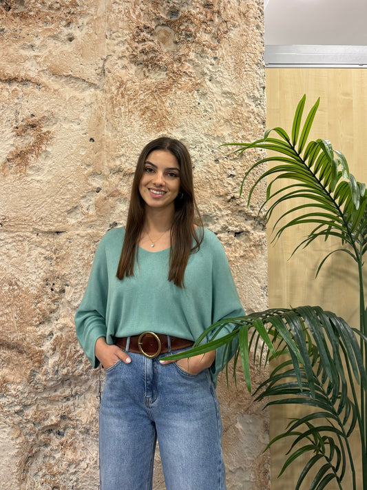 JERSEY BÁSICO VERDE AGUA