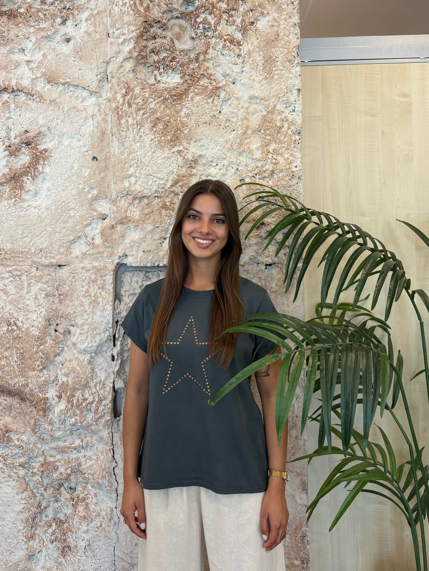 CAMISETA ESTRELLA GRIS