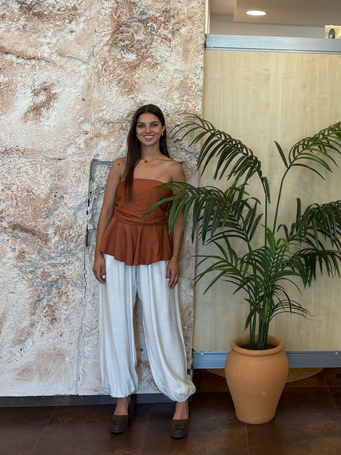PANTALÓN BOMBACHO BEIGE