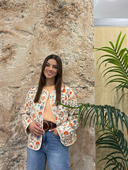 CHAQUETA ABOTONADA ESTAMPADO FLORAL