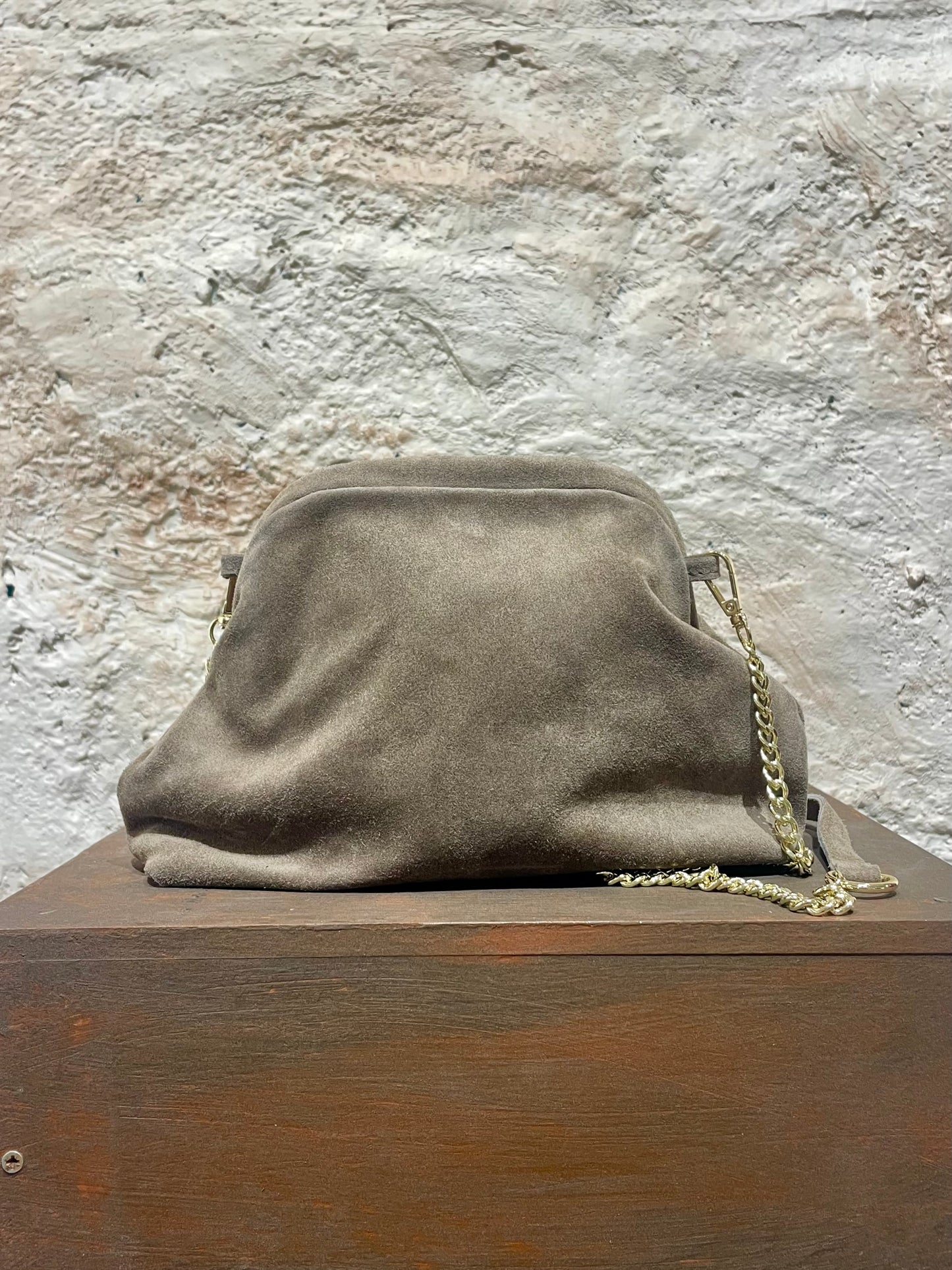 CLUTCH PIEL TAUPE