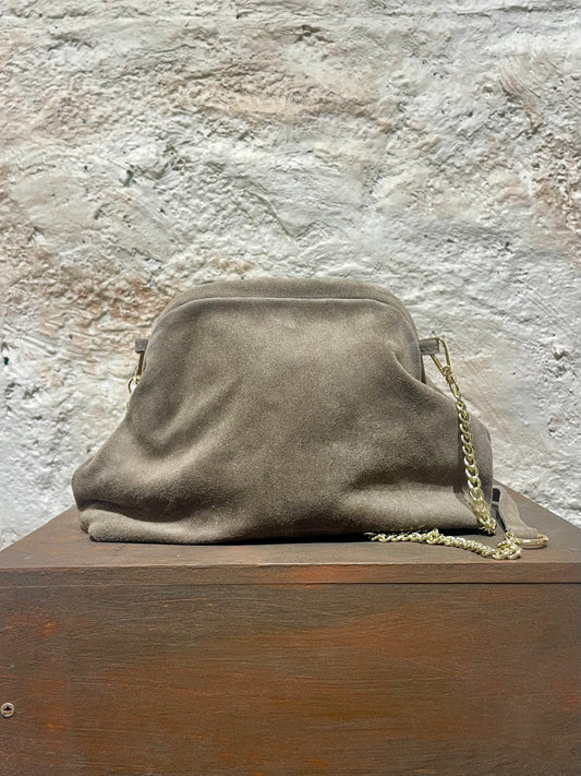 CLUTCH PIEL TAUPE