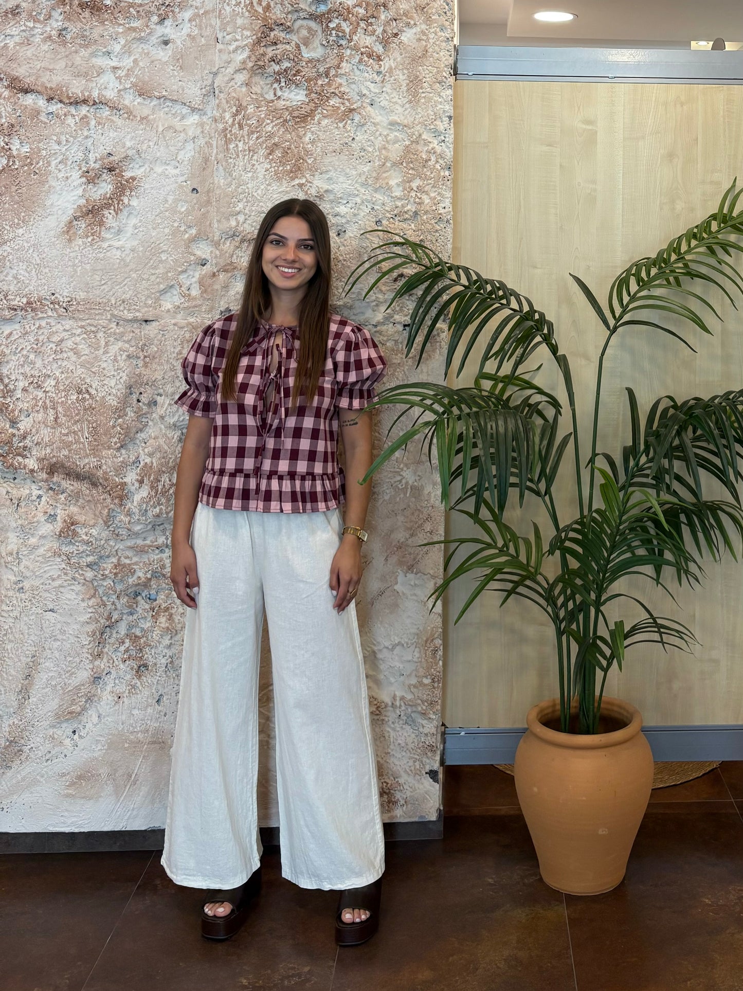 PANTALÓN LINO CRUDO