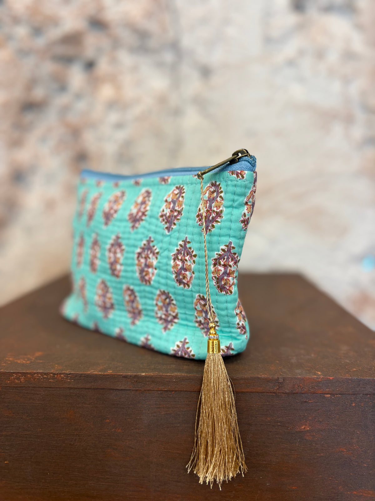 NECESER ESTAMPADO VERDE AGUA