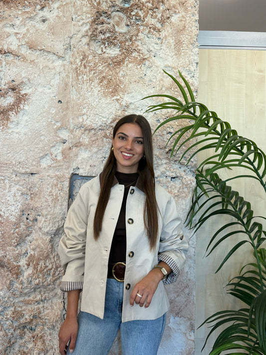CAZADORA TRENCH BEIGE
