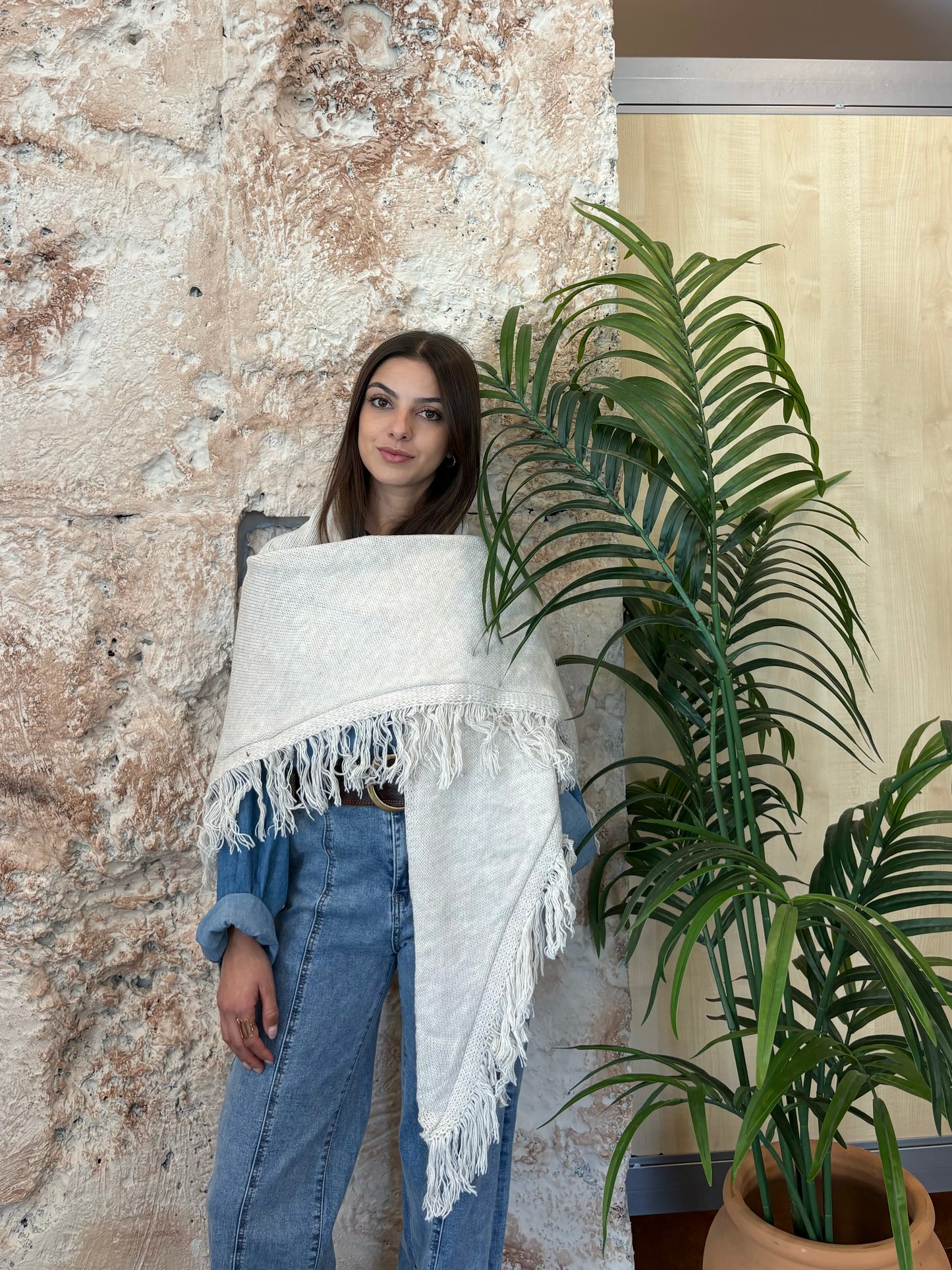 CAPA DE PUNTO FLECOS BEIGE