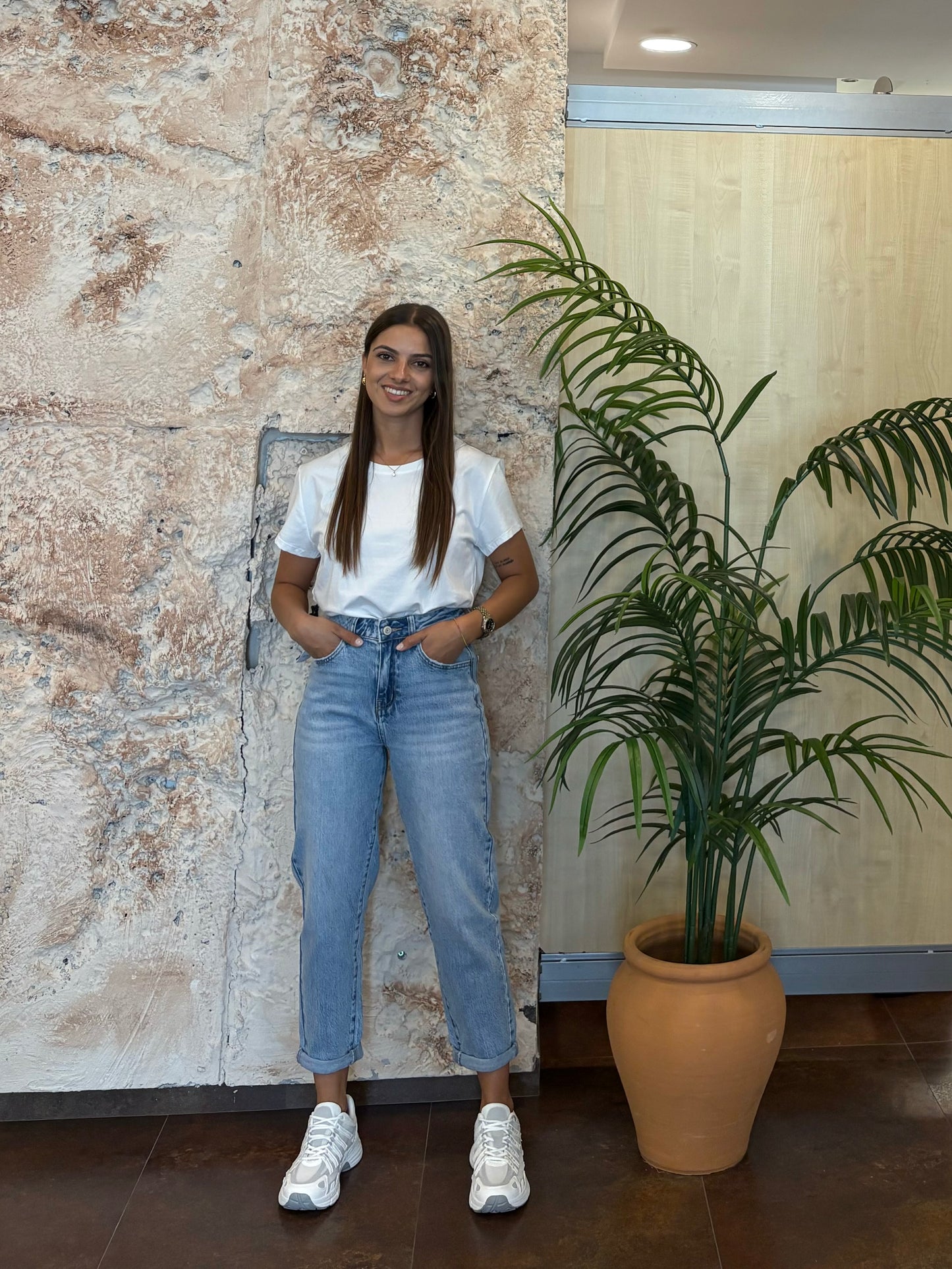 JEANS MOM FIT DENIM