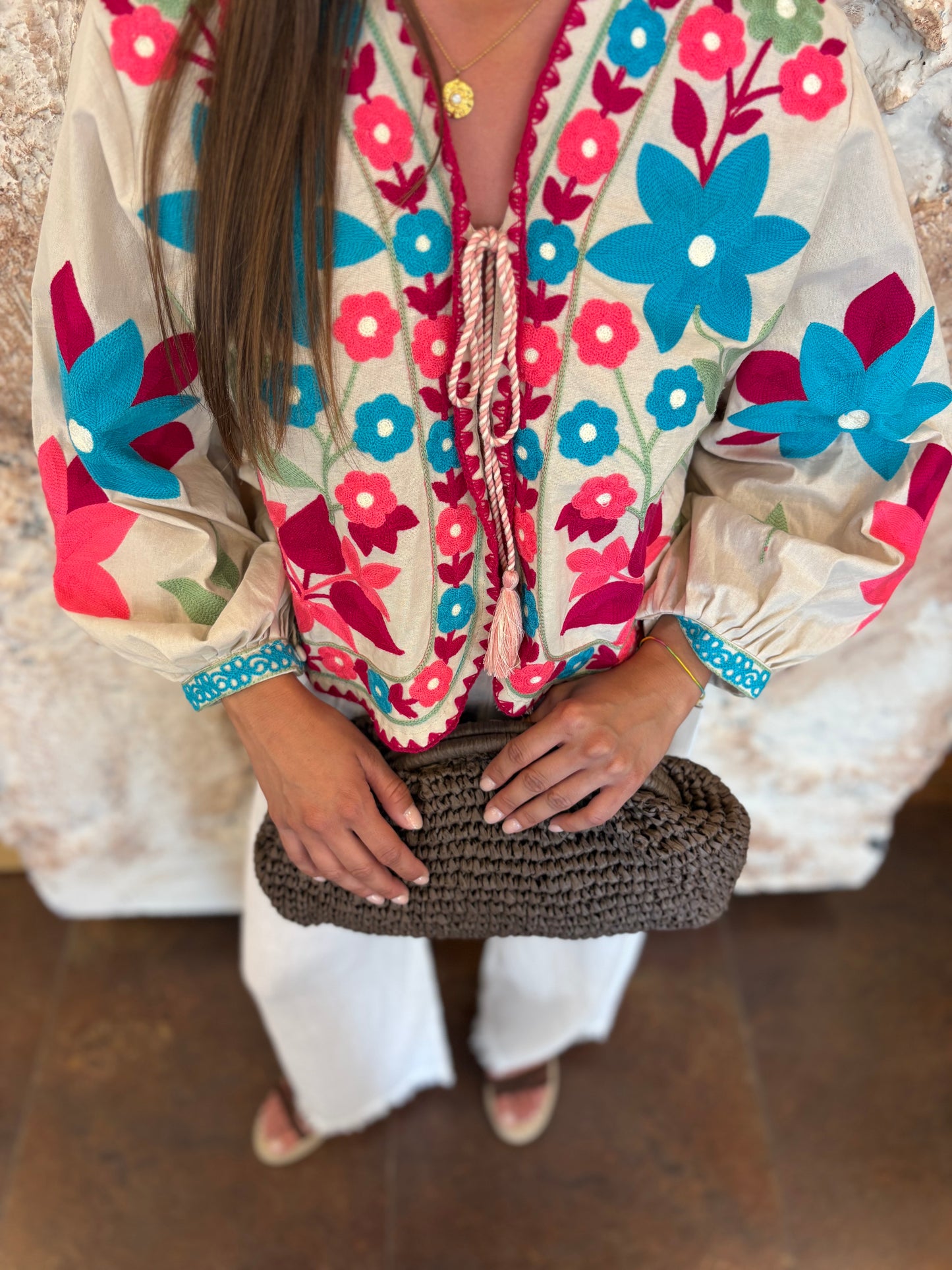 KIMONO ESTAMPADO BEIGE