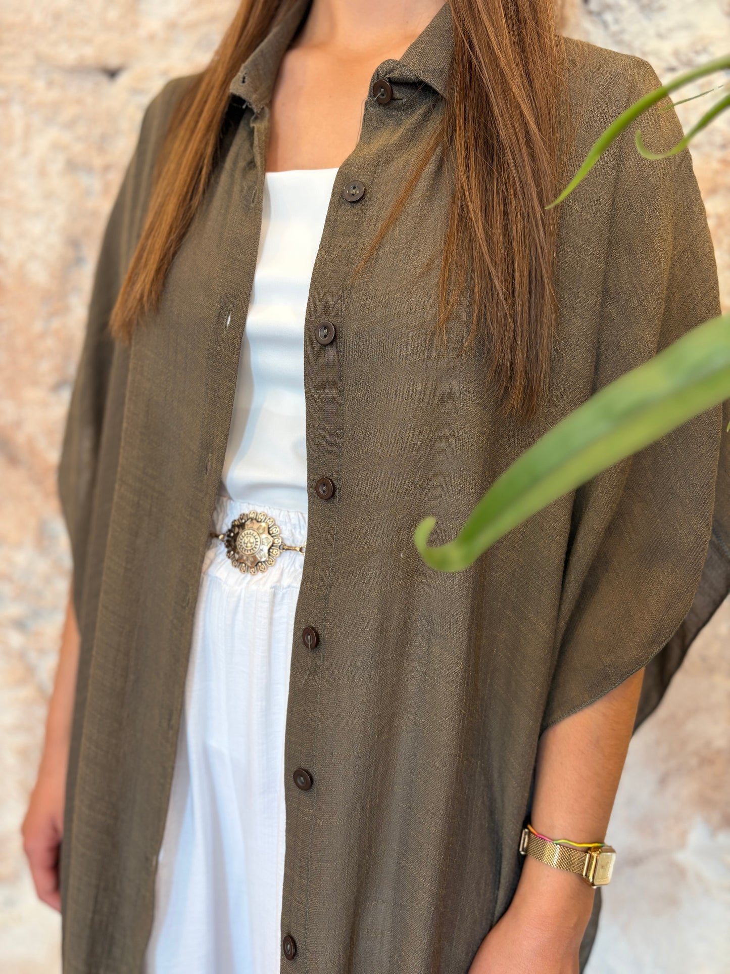 CAMISOLA FLUIDA KAKI