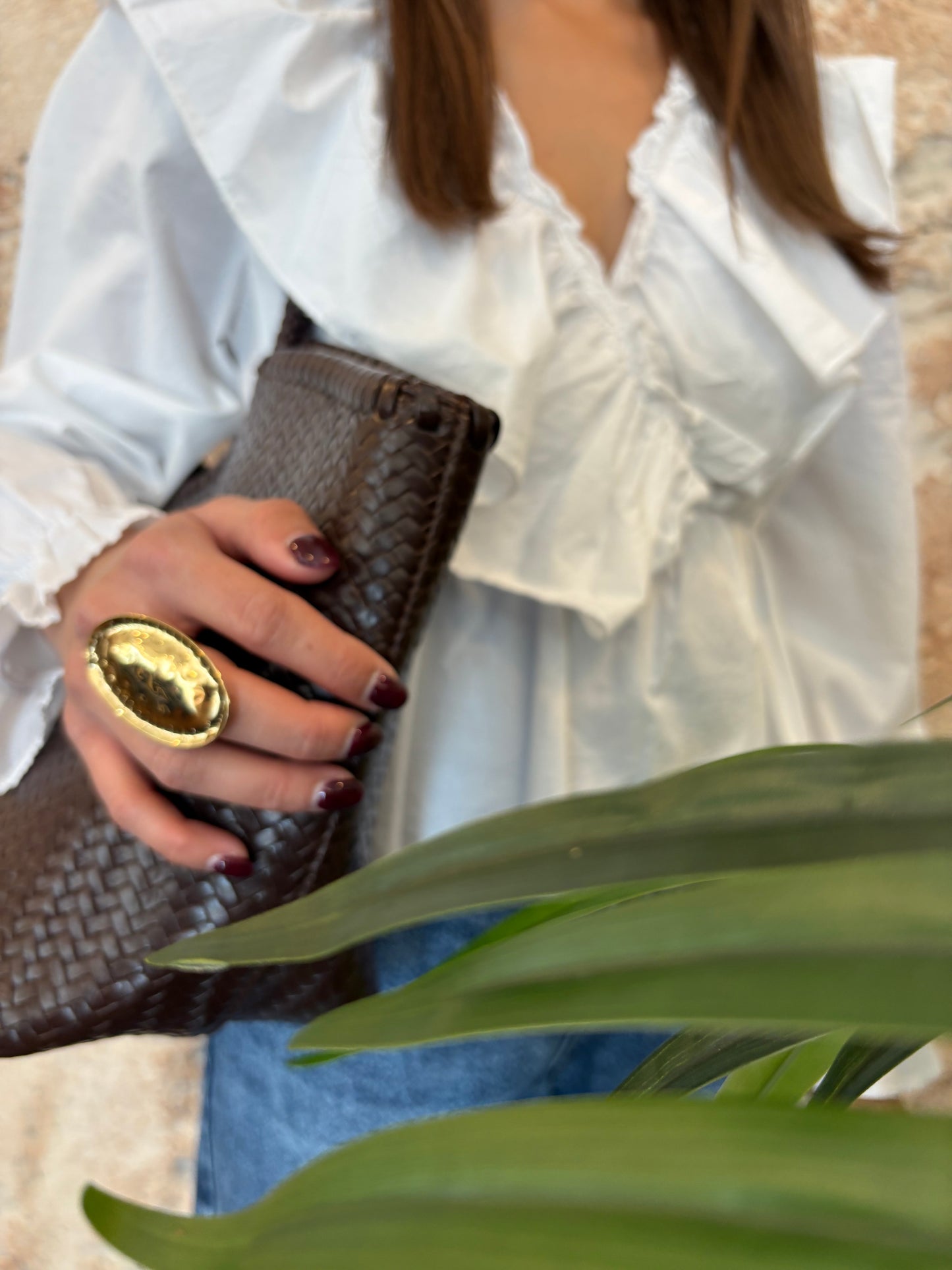 BOLSO MAXI TRENZADO MARRÓN