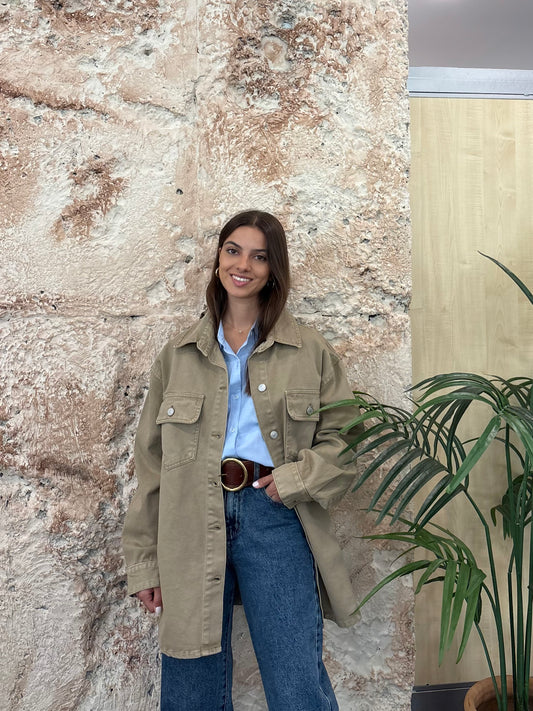 SOBRECAMISA DENIM TAUPE