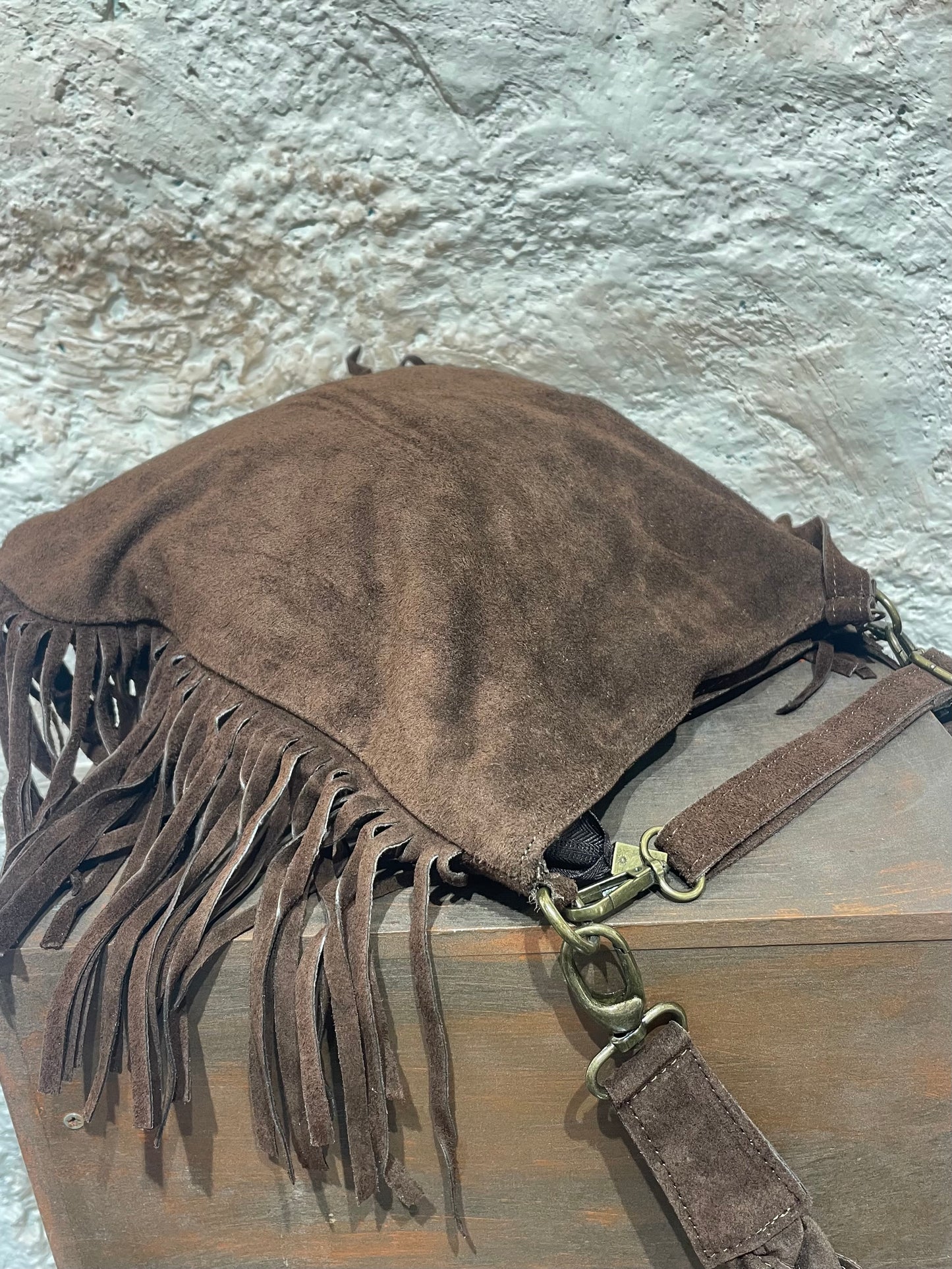 BOLSO PIEL ASA TRENZADA MARRÓN