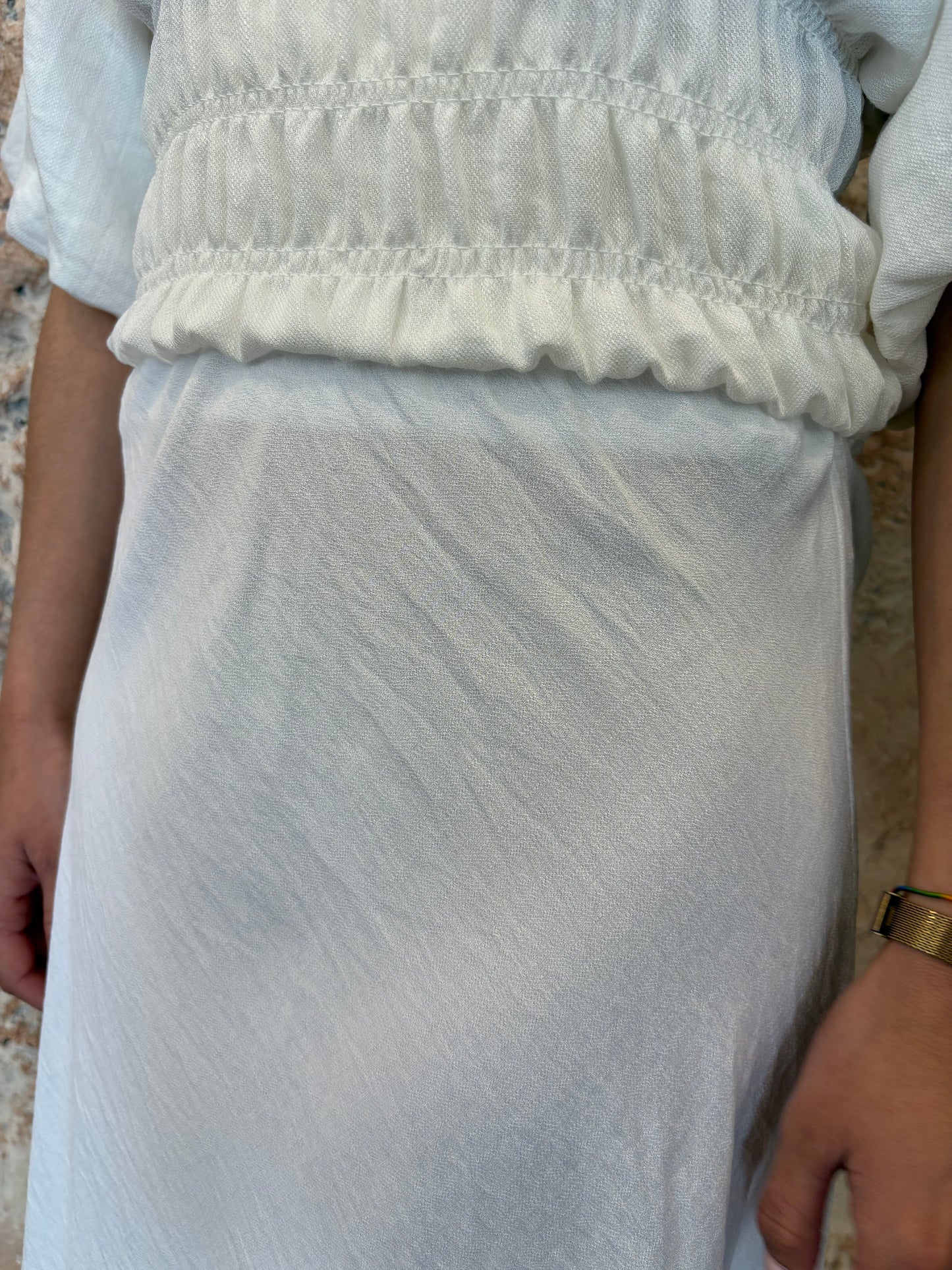 FALDA LARGA FLUIDA BLANCA