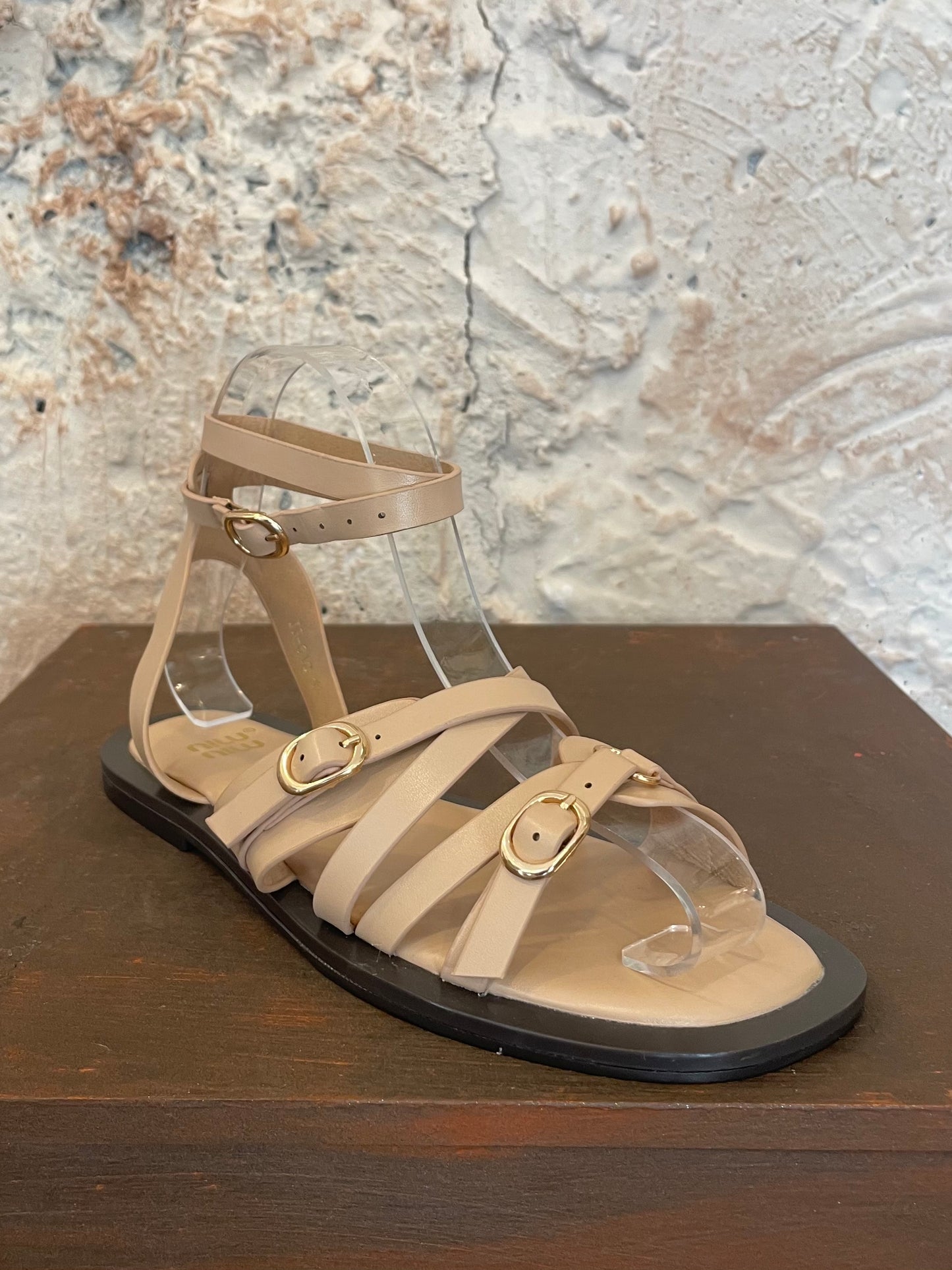 SANDALIA PLANA BEIGE