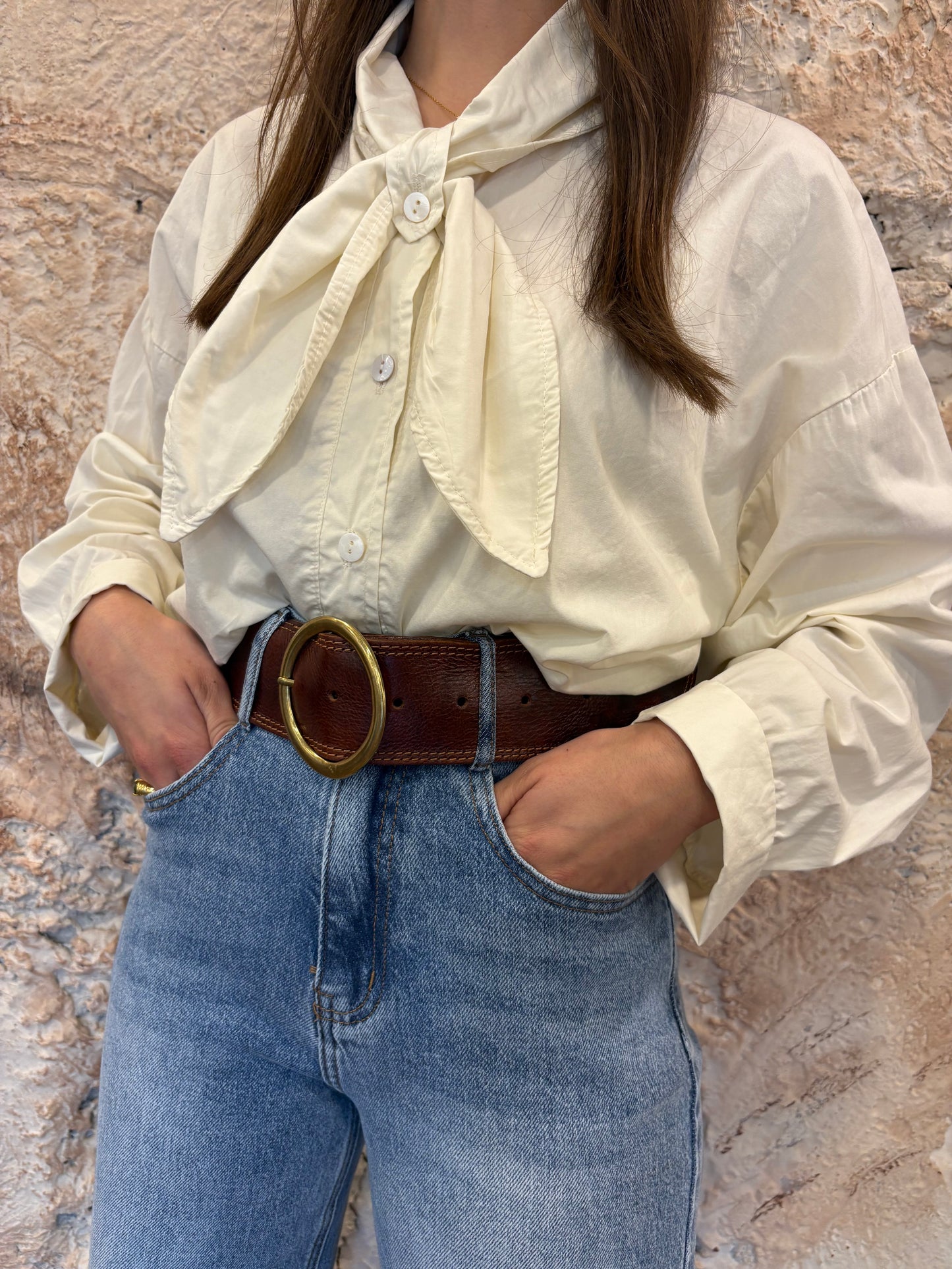 CAMISA CRUDO CON LAZO