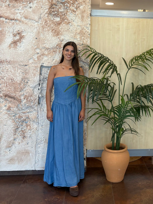 VESTIDO PALABRA DE HONOR DENIM