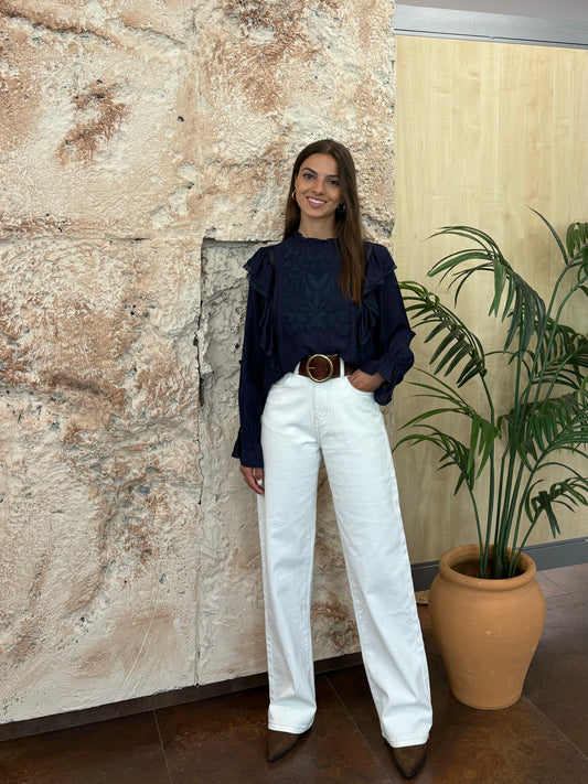 JEANS STRAIGHT LEG BLANCO