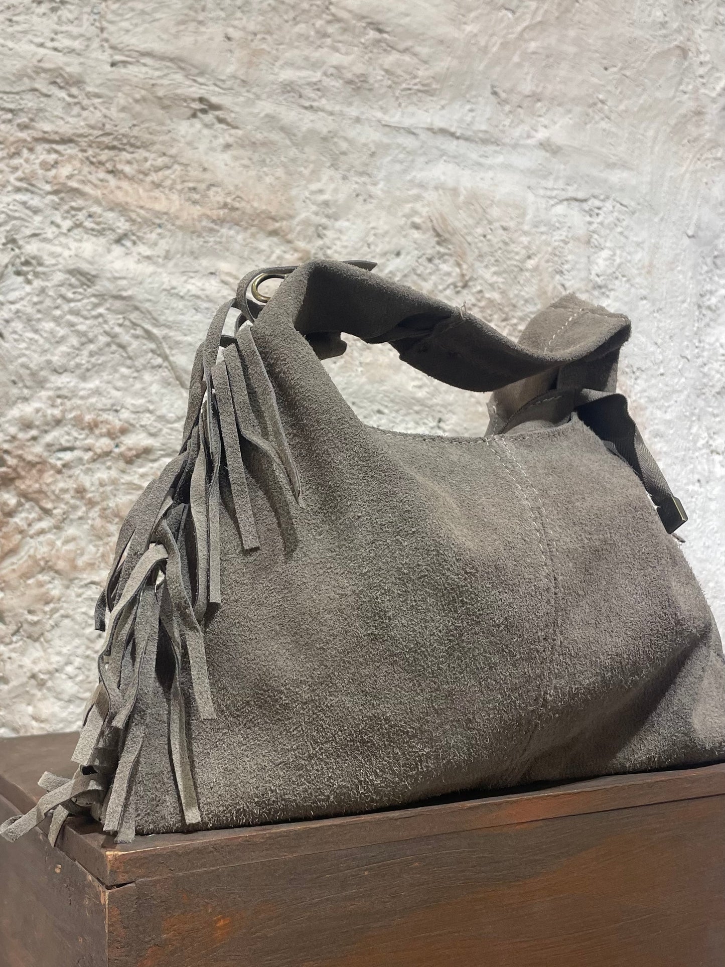 BOLSO HOMBRO DETALLE COSTURA TAUPE